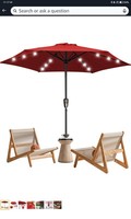   REDUCED ****Garden Parasol With Lights Red New 