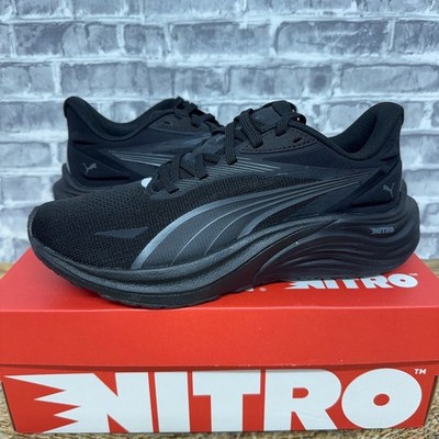 Puma Velocity Nitro 4 Black Dusky Gray Running Shoes 310788-11 Womens Size 8 New