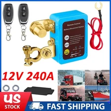 12V 240A Remote Battery Disconnect Switch Match Remote Control Key OY