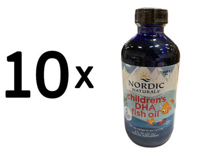 10 x Nordic Naturals Children's DHA Fish Oil, 530mg Omega-3 (147,68 EUR/L)