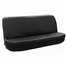 Universal PU Synthetic Leather Full Size Bench Truck Seat Cover, Black Deluxe Fr