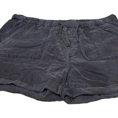 Thread & Supply Black/Gray Shorts Linen Blend Large  with Pockets and Cuff