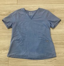 FIGS Casma Three-Pocket Scrub Top Women's Size Large Gray Work Medical