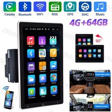 10.1'' Android 15 2Din Touch Screen Carplay Rotatable Car Stereo Radio GPS 64GB