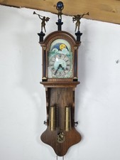 176378 Antico orologio a pendolo olandese con lunario