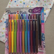 NEW Paper Mate Flair Felt Tip Pens, Candy Pop Limited Edition, 24-Count GIFT