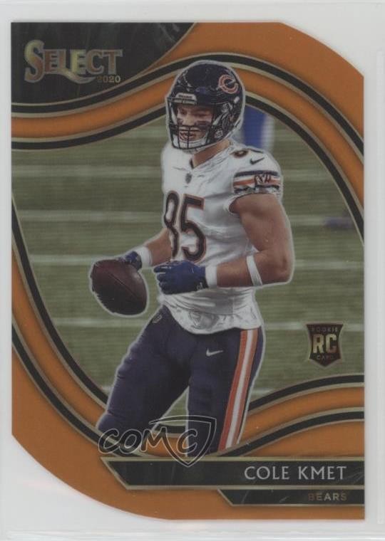 2020 Panini Select Field Level Orange Prizm Die-Cut Cole Kmet #374 0nr3