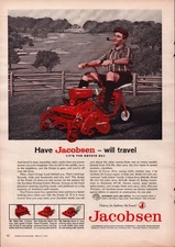 1959 Vintage Print AD - Jacobsen Mowers - Model Estate 24 in 6 Blade - Wall Art