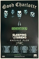 Good Charlotte Signed JSA Autograph 11 x 17 Concert Poster