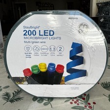 GE StayBright 200 Ct 41.4-ft Multi Color Micro LED Christmas String Lights