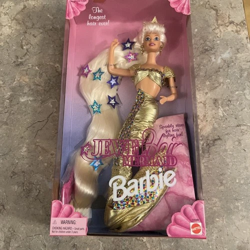 Vintage 1995 Jewel Hair Mermaid Blonde Barbie Doll