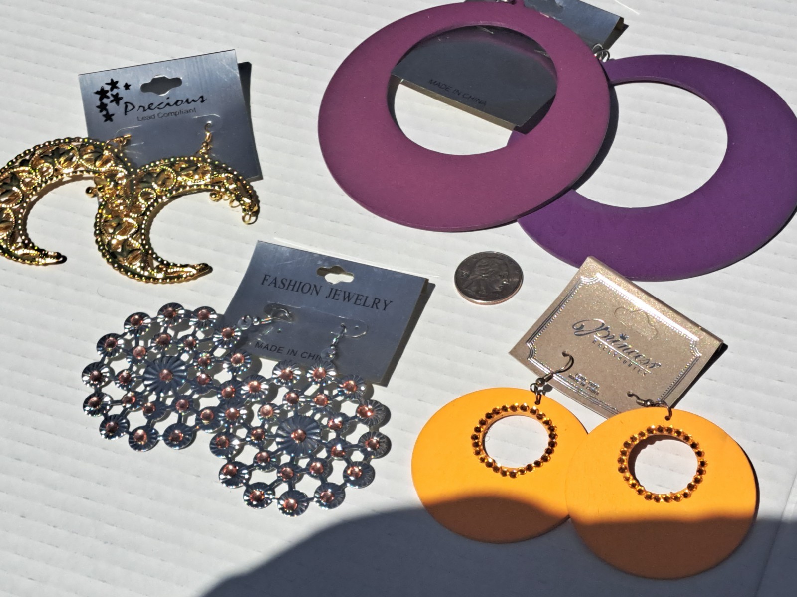 Outrageous dangle Statement earring set 4 pr Bold… - image 1