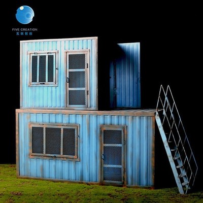 FIVETOYS 1/12 Shipping Container House - Diorama Scene Prop for Action Figures