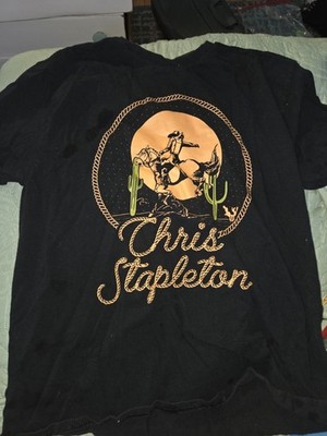 Chris Stapleton Short Sleeve T Shirt Size Large Tennessee Whiskey Orange Black