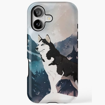 #ad Mountain Husky IPhone Tough Case Gift For Friends#1 $19.00