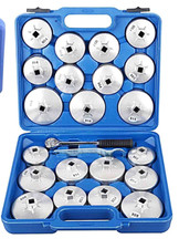 Oil Filter Cap Wrench Socket Removal Tool Set with Storage Case Fixed Square