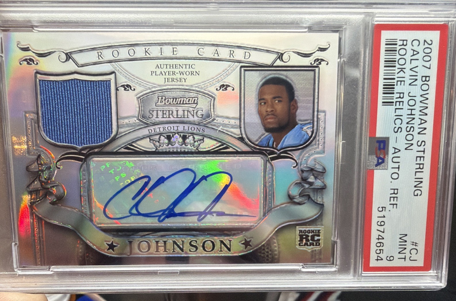 Calvin Johnson Bowman Sterling Rookie Relics #CJ Rookie Relics-Auto. Ref.