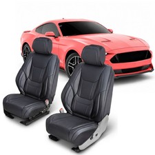 Coverland Leather Seat Covers For Ford Mustang Full Set 5-seats Front Rear Coverland Leather Seat Covers For Ford Mustang Full Set 5-seats Front Rear