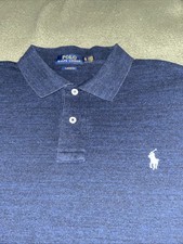 NWOT Men  s Polo by Ralph Lauren Blue Heather. Light Blue Pony XL