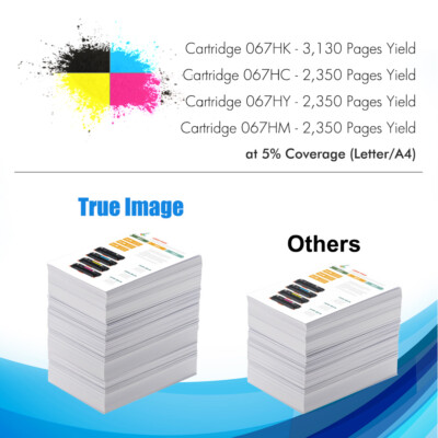 Toner Compatibile Canon 067H / 067 In Nero E Colori Per MF656Cdw, LBP633Cdw, LBP632Cdw, Alta Resa, Con Chip