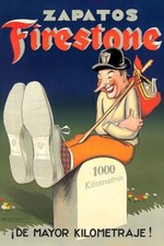 Poster Manifesto Locandina Pubblicità d'Epoca Stampa Vintage Automobili Fireston