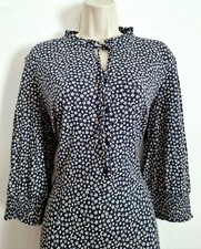 Seasalt Size 18 RRP £65 BNWT Navy/White Ditsy Stars Pattern Jersey Midi Dress