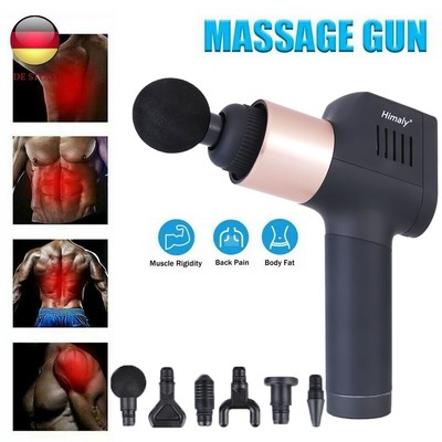 Electric Massage Gun Massagepistole Massager Muscle Massagegerät mit 6 Köpfe