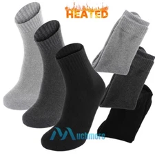 3 Pairs Mens Heavy Duty Thermal Boot Socks Winter Thick Heated Work Crew Socks