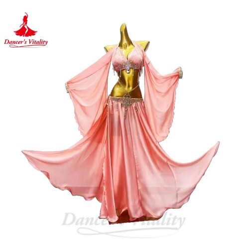 Belly Dance Competiton Costume Set for Women Sequin Top+split Long Skirt 2pcs Practice Suit Custom Adult Child Oriental Outfit main image 0