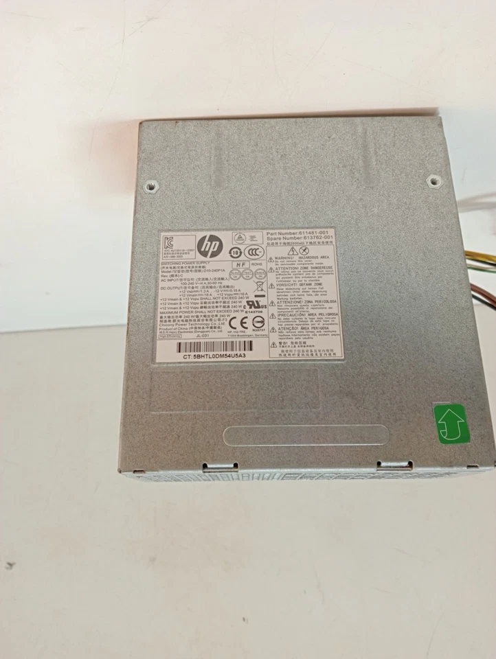 HP 611481-001 240W HP Compaq SFF Power Supply. 613762-001 - Image 3 of 4