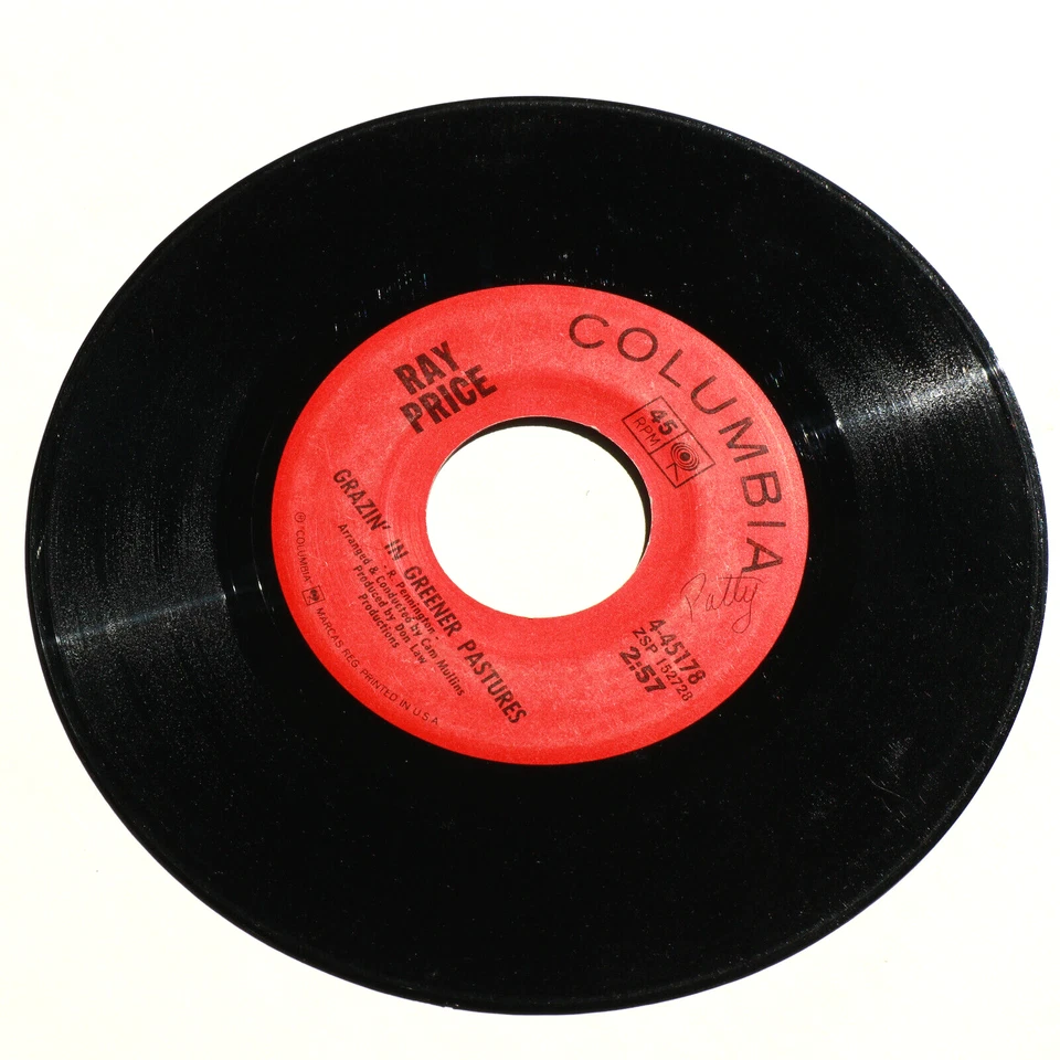Ray Price –For The Good Times/Grazin' In Greener Pastures 45 rpm Vinyl 7" Single Foto 3 de 4