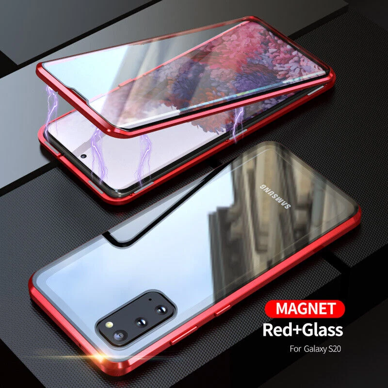 Magnetic 360 Double Glass Case Case For Samsung A54 S25 S24 FE S23 Ultra S22 S21 - Image 2 of 4