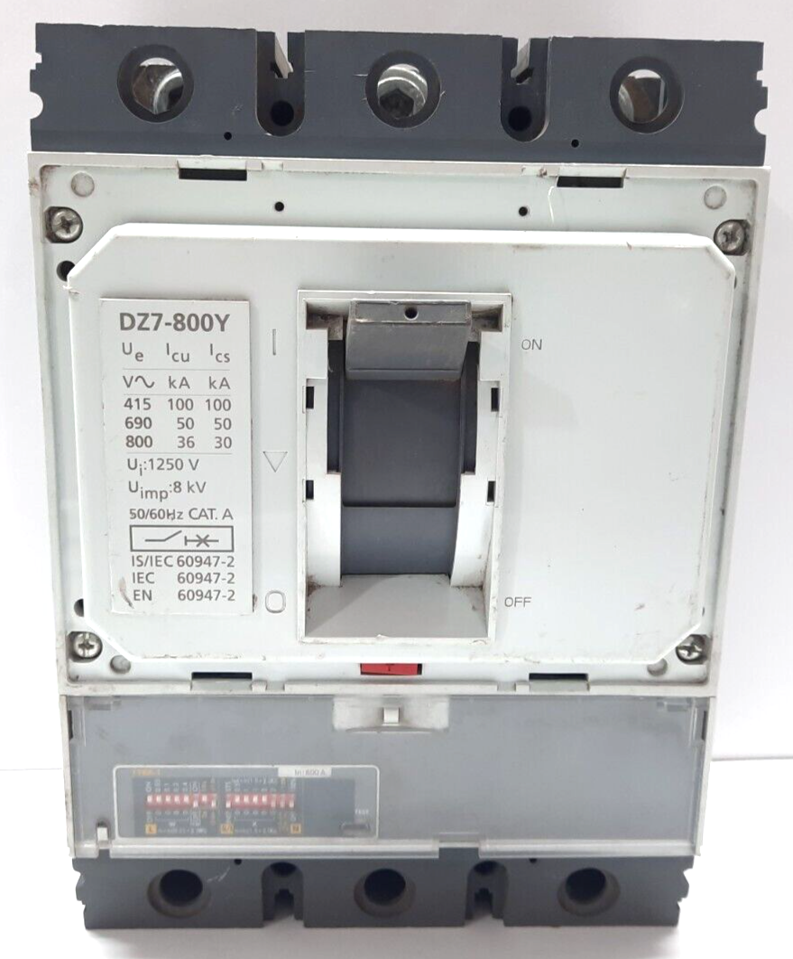 LT DZ7-800Y 3 POLE 800 AMPS CIRCUIT BREAKER UI 1250V UIMP 8KV