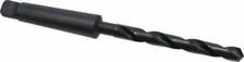 13/32", 2MT 118  Point HSS Taper Shank Drill Bit Oxide Finish, 3-5/8" Flute L...