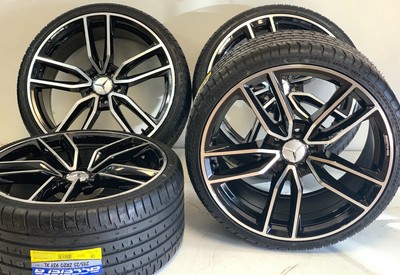 20'' CLASS AMG MIDNIGHT ED WHEELS RIMS TIRES  FITS MERCEDES 5X112 S C E CLASS CLS