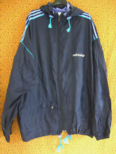 Veste ADIDAS Vintage 90'S marine Pluie Impermeable Jacket Nylon - 180