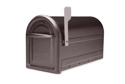 Large Rubbed Bronze Mailbox with Decorative Frame and Easy Access Design