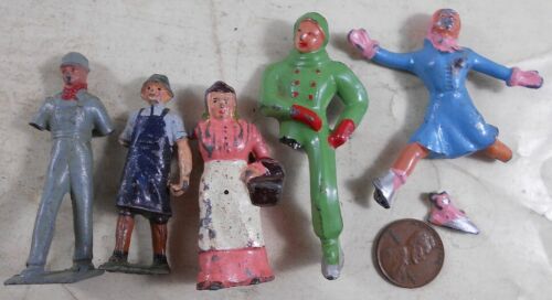 Lot of Vintage 1940's Cast Lead People All Are Damage - Picture 1 of 3