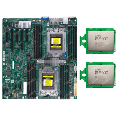 amd epyc 7H12 x2+Supermicro H11DSI-nt REV2.0+2*2U cooler cpu+motherboard combina