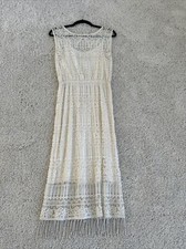 Alice & Olivia Dress Size 6 : Lace Vintage Pearl Gatsby Flapper Wedding Cream