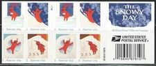 Mint US The Snowy Day Booklet Pane of 20 Forever Stamp Scott# 5246b (MNH)
