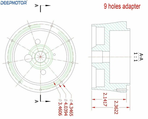 Columna de dirección GM de 28" inclinación automática sin llave universal con adaptador de 9 agujeros negro - Imagen 5 de 10