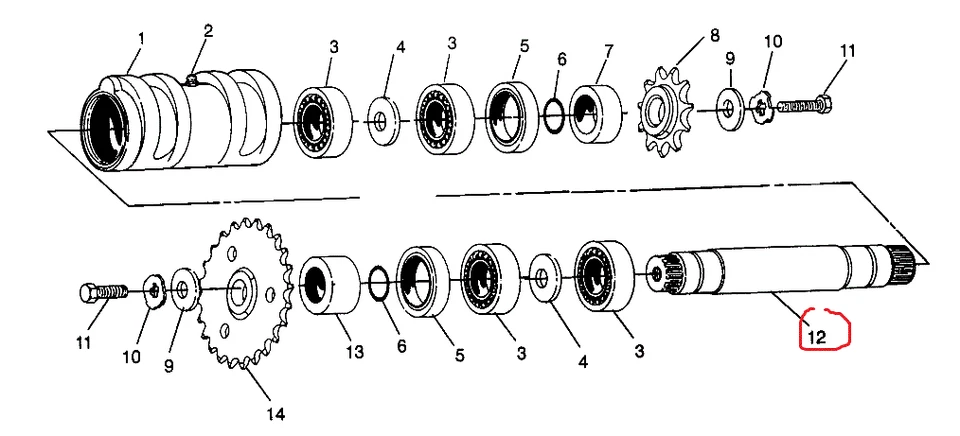 NUEVO OEM POLARIS 1996-1997 BIG BOSS XPLORER 400L 6X6 4X4 EJE TENSOR CENTRAL Foto 4 de 4