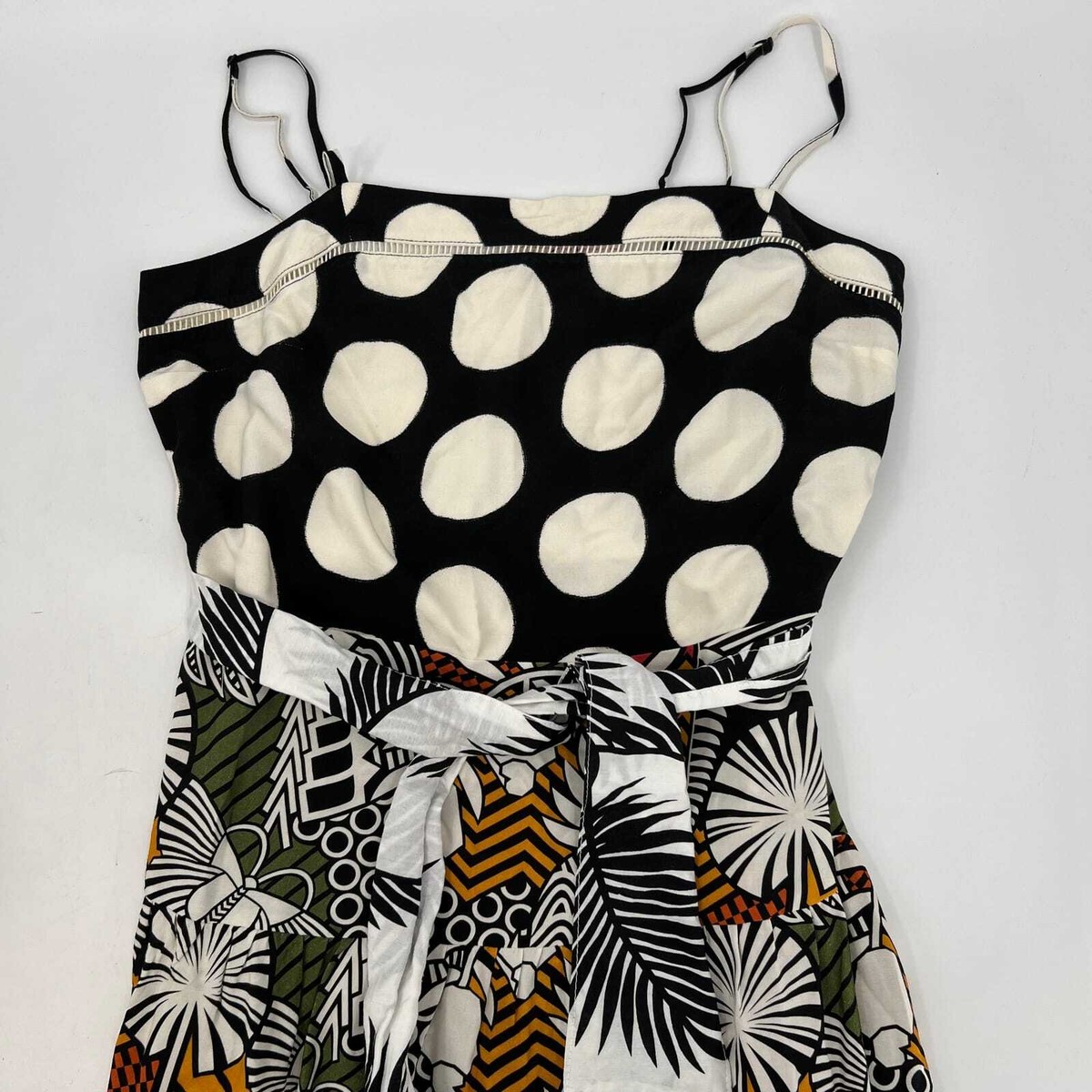 ワンピース Tiered Polka-Dot Long Dress black M FARM Rio Black Red Polka Dot Tiered Maxi Dress | New With