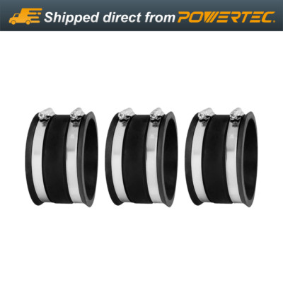 4" Dust Control Flex Hose Cuff Connector Ports 70149 Fit For 4 Inches Woodworking Dust Collection Hose, With 2 Stainless Steel Hose Clamps, Vacuum & Dust Collector Accessories - Canada - View #2