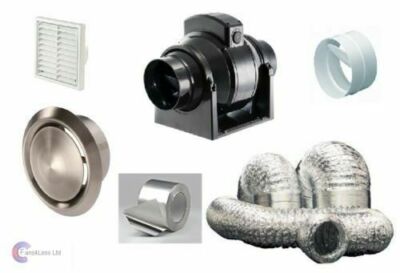 Manrose MF Timer Standard Rückenzug Badezimmer Lüfter Bürste Stahlgitter Kit