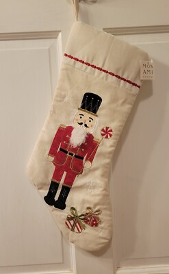 Mon Ami Designs Nutcracker  Christmas Stocking,  Great For Monogramming