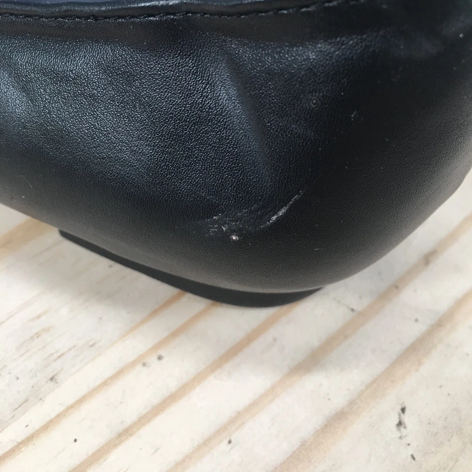 Forever 21 Zapatos Mujer 10 Ballet Planos Cómodos Negro Imitación Cuero Sin Cordones Foto 4 de 4