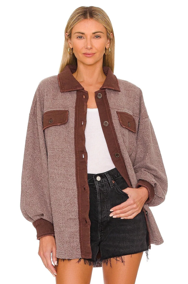 Free People Ruby Oversized Shirt Jacket in Date Night XS NWT | eBay