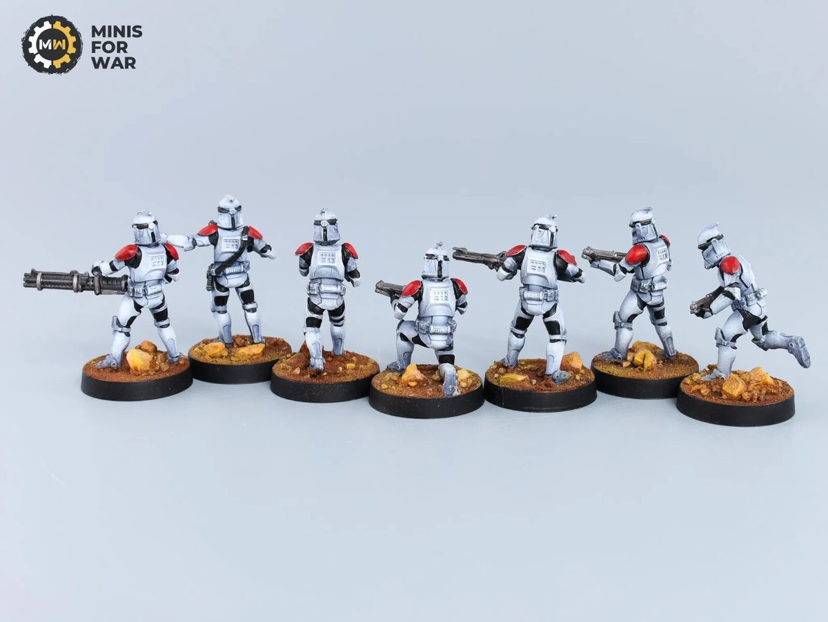 Star Wars: Legion Republic Phase Clone Troopers Unit Red